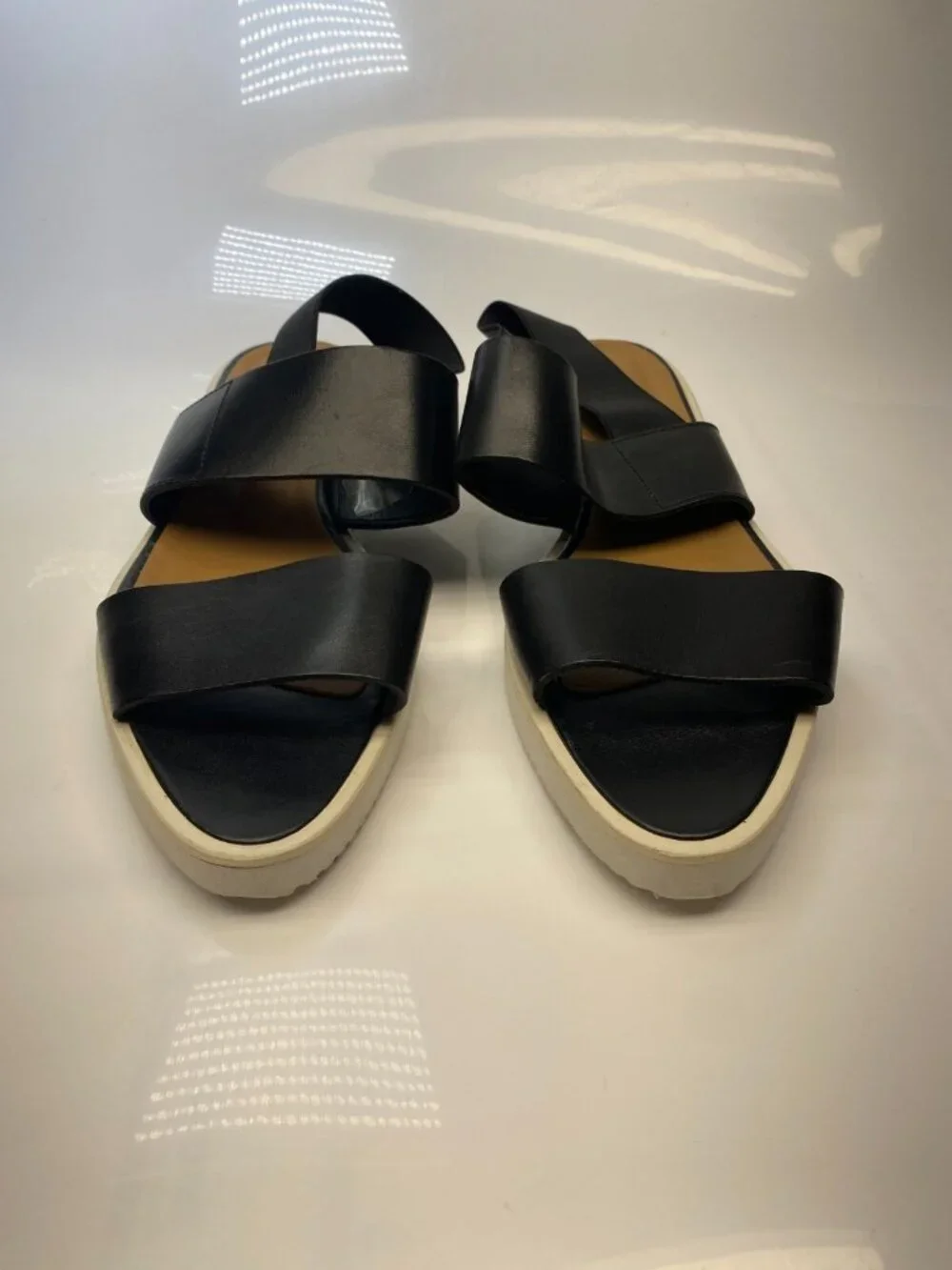 Everlane Womens Strap Pointy Toe Leather Black Sandal Sz 11